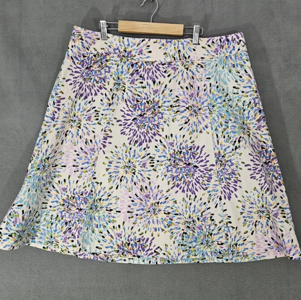 Lane Bryant Womens Midi Skirt Plus Size 18 Multicolor Fireworks
